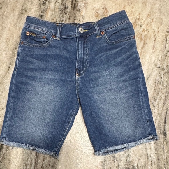 Polo Ralph Lauren Other - Polo Ralph Lauren Denim Shorts Kids Size 12 Blue Raw Hem Classic Preppy Casual